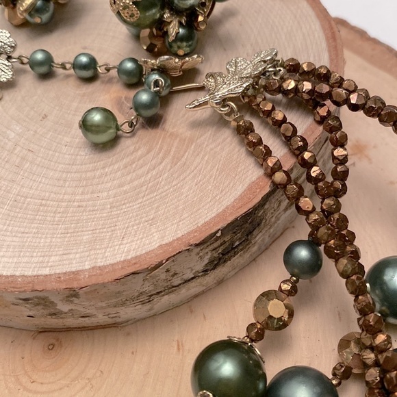 VTG- Vendome- Demi-Parure Fall Moods Necklace & Earring Set- Circa 1950s - Picture 8 of 16